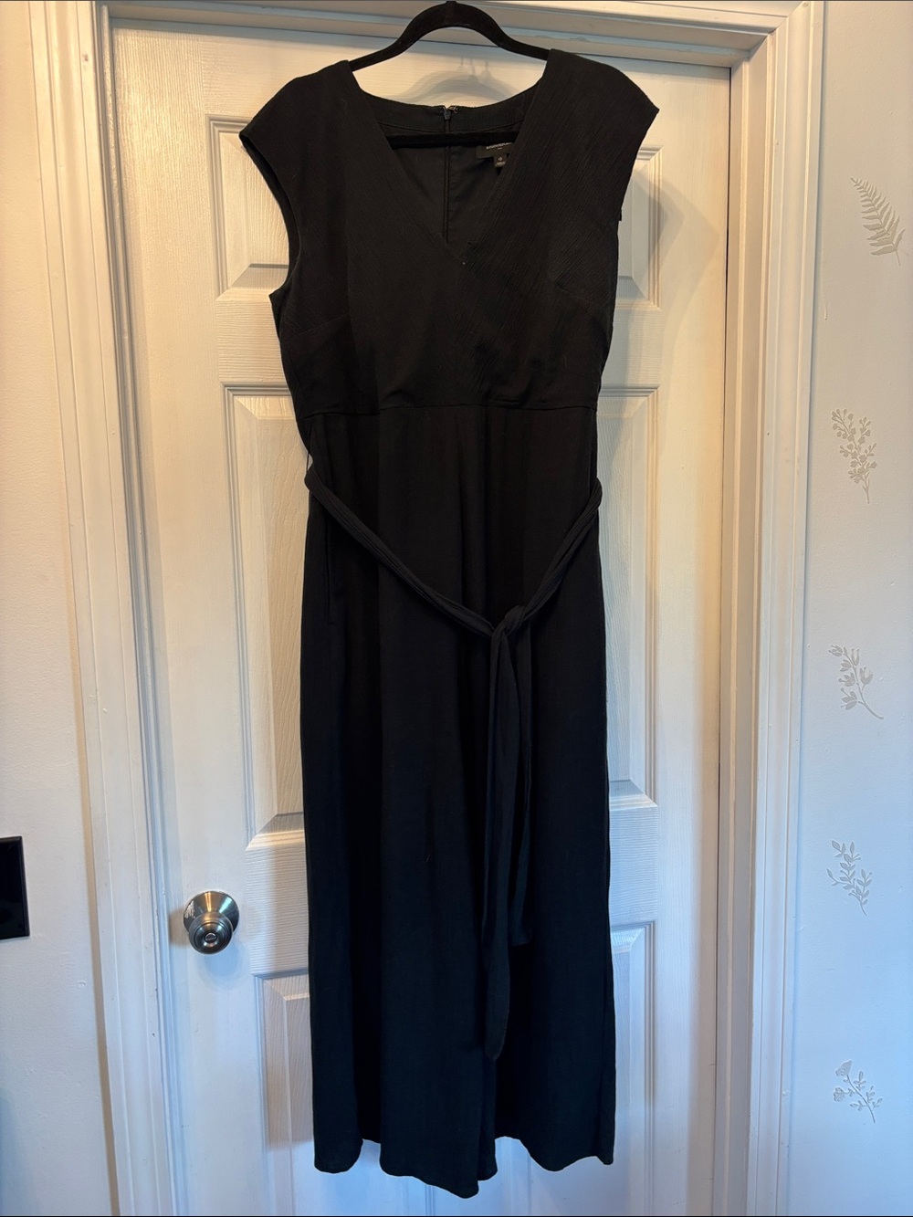 Banana Republic Black Wide-Leg Jumpsuit with Tie Waist
